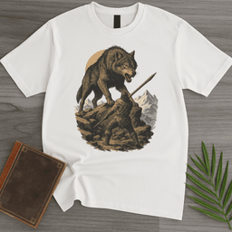 Pleistocene Dire Wolf Hunting T Shirt Gift For Nature Lover
