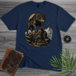 Pleistocene Dire Wolf Hunting T Shirt Gift For Nature Lover