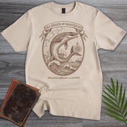 Mosasaurus Scrimshaw Breaching T Shirt Gift For Nature Lover