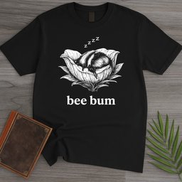 Sleepy Bee Bum T Shirt Gift For Nature Lover