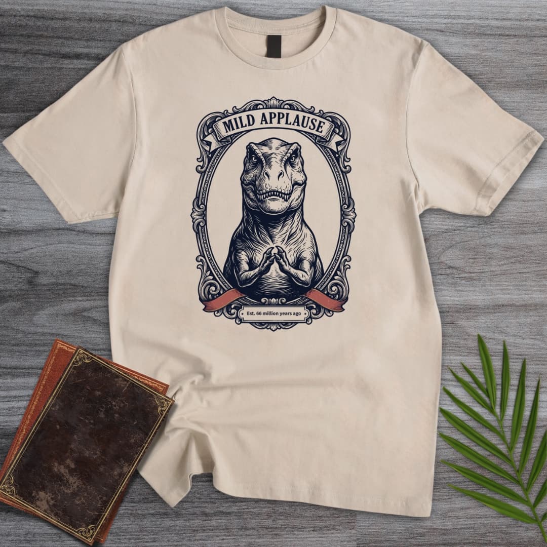 Mild Applause T Rex Clap T Shirt Gift For Dinosaur Lover