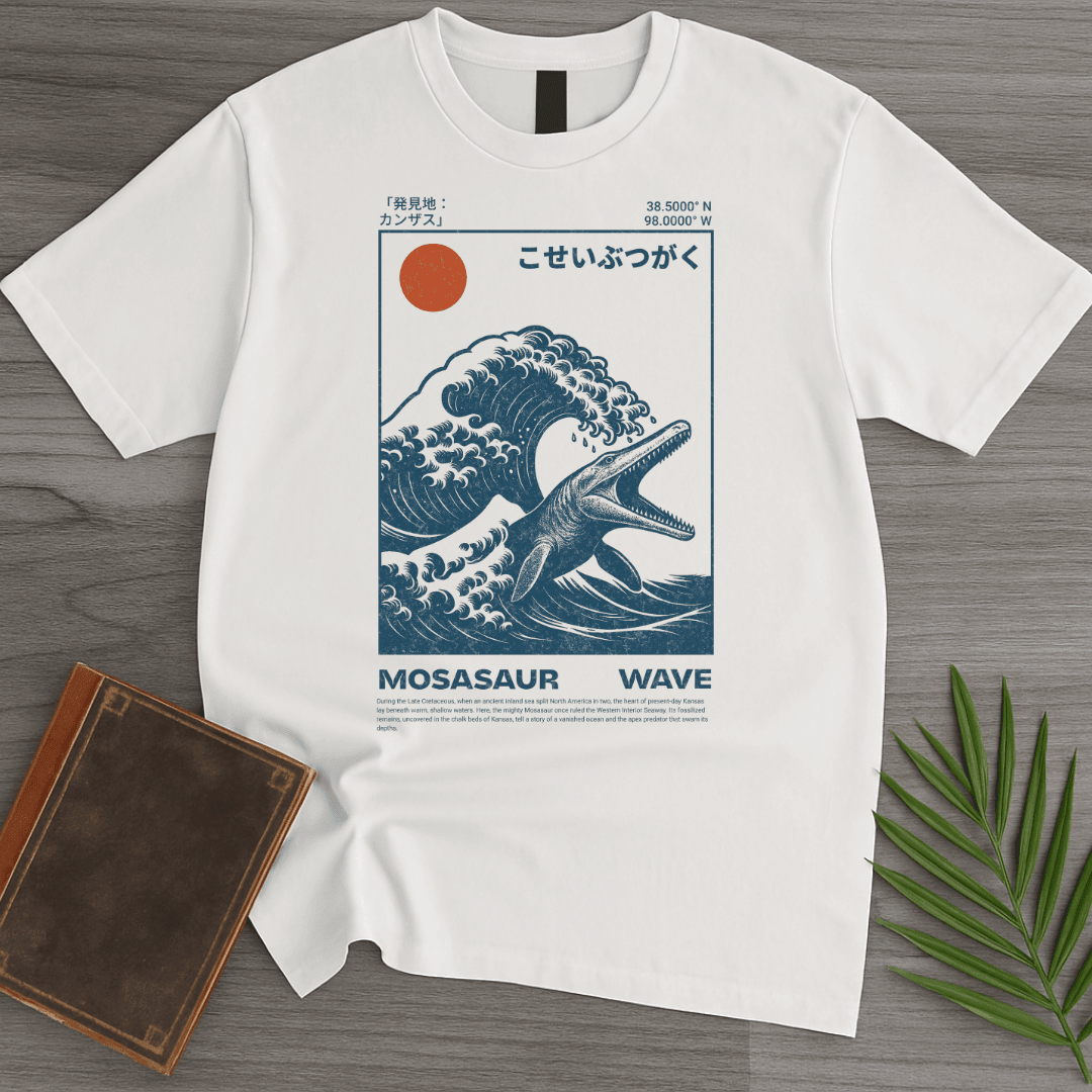Mosasaur Wave T Shirt Gift For Nature Lover