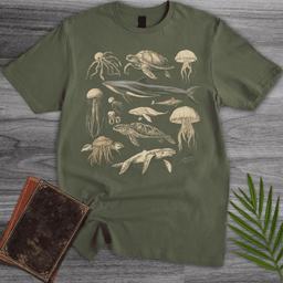 Natural History Creatures Of The Ocean T Shirt Gift For Nature Lover