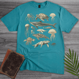 Natural History Creatures Of The Ocean T Shirt Gift For Nature Lover