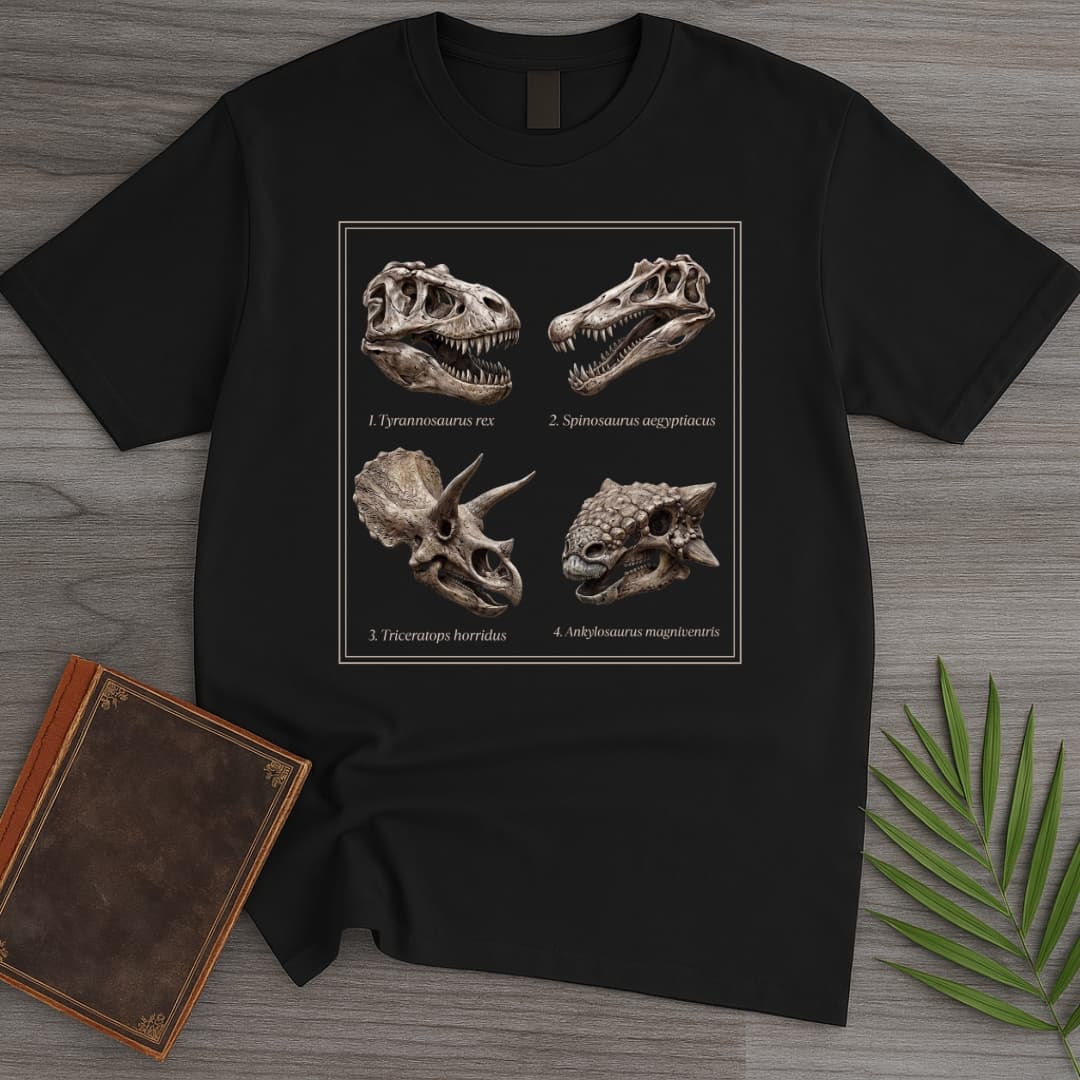 Prehistoric Darwinian Fossil Chart T Shirt Gift For Nature Lover