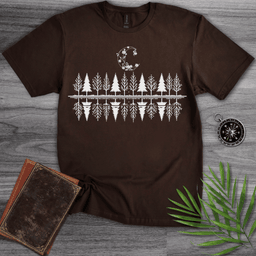 Minimalist Tree And Moon T Shirt Gift For Nature Lover
