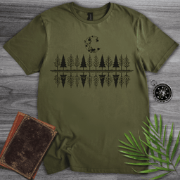 Minimalist Tree And Moon T Shirt Gift For Nature Lover
