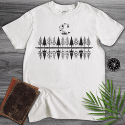 Minimalist Tree And Moon T Shirt Gift For Nature Lover