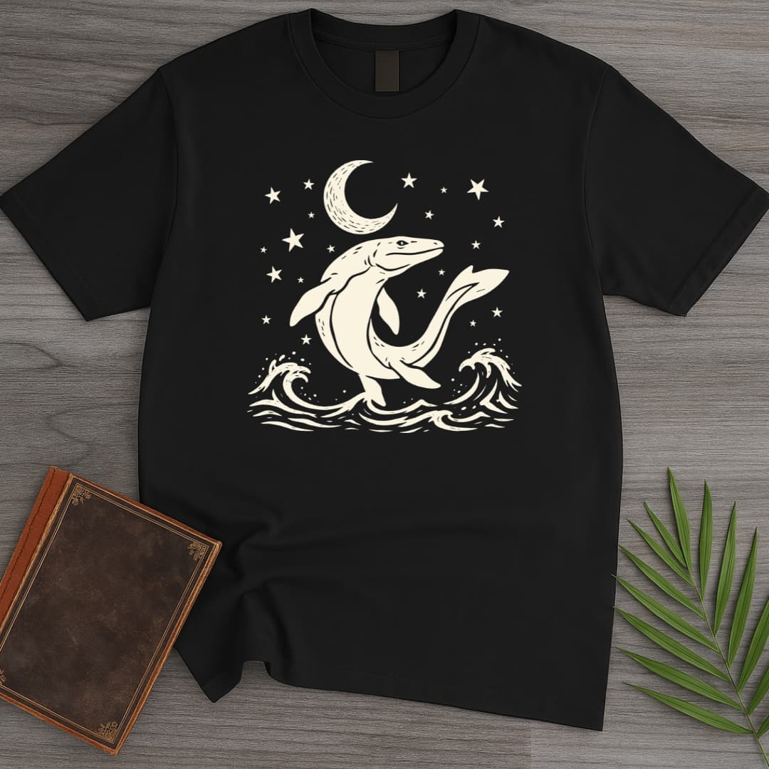 Moonlit Mosasaur T Shirt Gift For Nature Lover