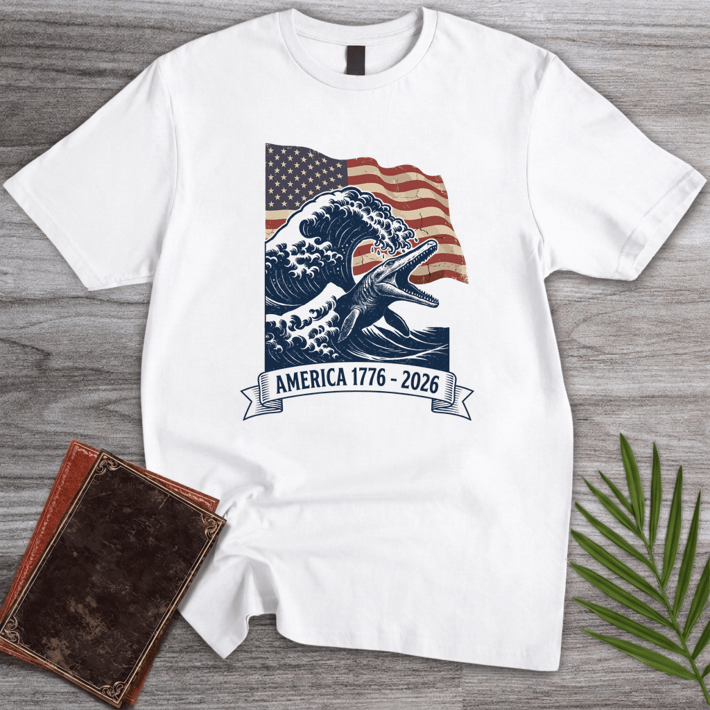 Patriotic Mosasaur Americas 250th T Shirt Gift For Nature Lover