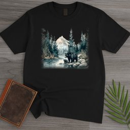Quiet Lake Bears T Shirt Gift For Nature Lover