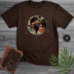 Painted Earth Graphic T Shirt Gift For Nature Lover