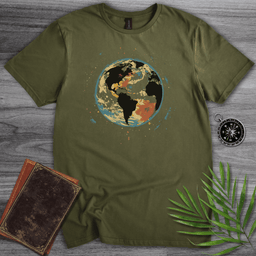 Painted Earth Graphic T Shirt Gift For Nature Lover