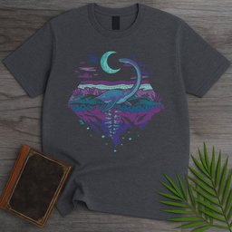 Plesiosaurus Moon Gazer T-Shirt