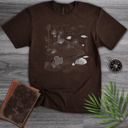 Minimalist River Line Art T Shirt Gift For Nature Lover