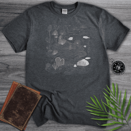 Minimalist River Line Art T Shirt Gift For Nature Lover