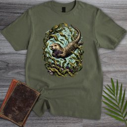 Playful Otter Kelp T Shirt Gift For Nature Lover