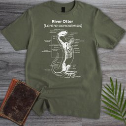 River Otter Anatomy T Shirt Gift For Nature Lover