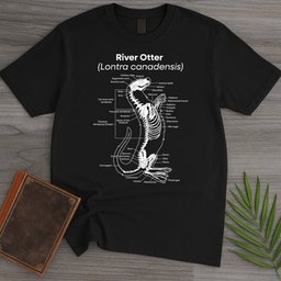 River Otter Anatomy T Shirt Gift For Nature Lover