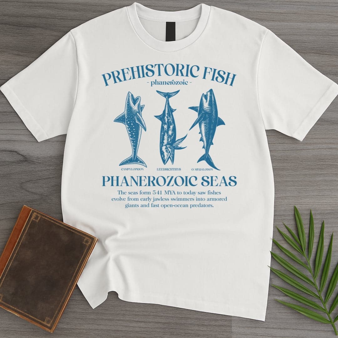 Prehistoric Fish Graphic T Shirt Gift For Nature Lover