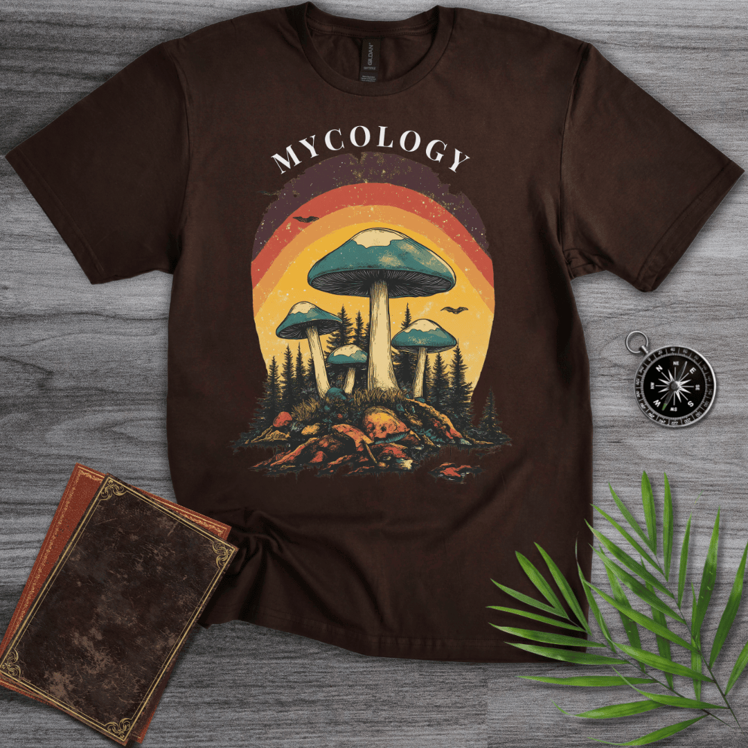 Mycology Blue Mushroom Forest T Shirt Gift For Nature Lover
