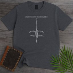 Plesiosaurus Grandipinnis Line Art T-Shirt
