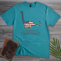 Patriotic Brachiosaurus Americas 250th T Shirt Gift For Nature Lover