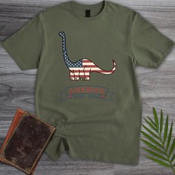 Patriotic Brachiosaurus Americas 250th T Shirt Gift For Nature Lover