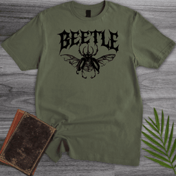 Metal Open Winged Beetle T Shirt Gift For Nature Lover