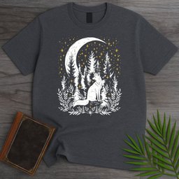 Moon Fox Spirit T Shirt Gift For Nature Lover