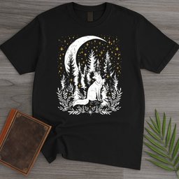 Moon Fox Spirit T Shirt Gift For Nature Lover