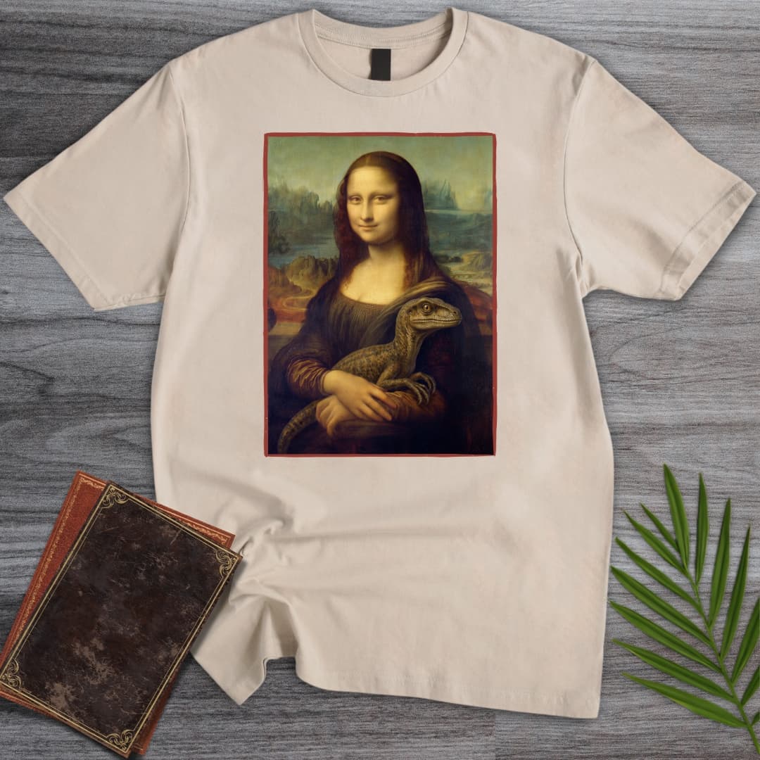 Mona Lisa Raptor T Shirt Gift For Nature Lover