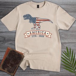 Retro T Rex Americas 250th T Shirt Gift For Dinosaur Lover