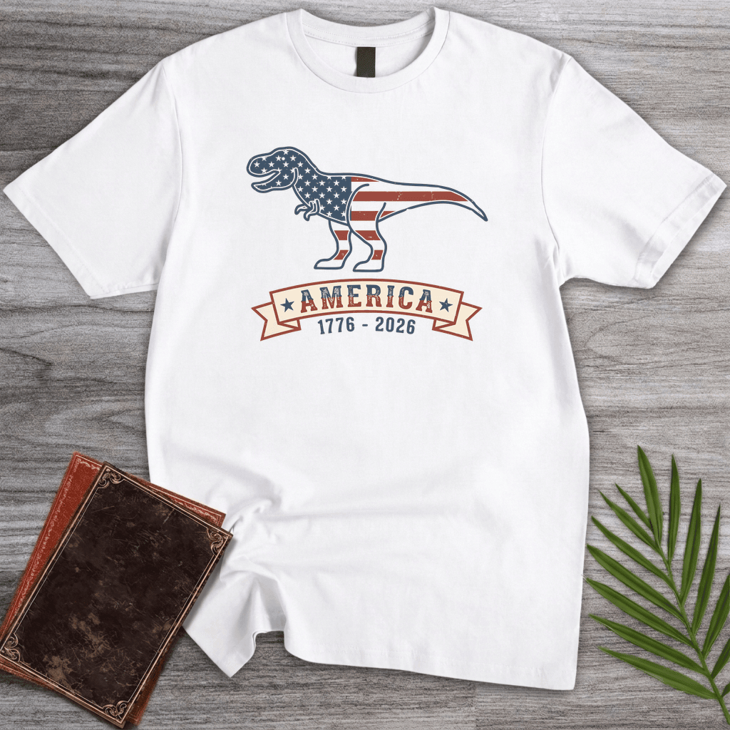 Retro T Rex Americas 250th T Shirt Gift For Dinosaur Lover