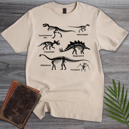 Minimalist Dino Education T Shirt Gift For Nature Lover
