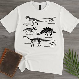 Minimalist Dino Education T Shirt Gift For Nature Lover