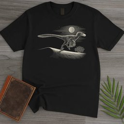 Moonlit Velociraptor T-Shirt