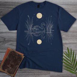 Silver Glide Swan T Shirt Gift For Nature Lover