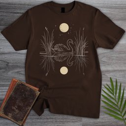 Silver Glide Swan T Shirt Gift For Nature Lover
