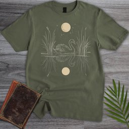 Silver Glide Swan T Shirt Gift For Nature Lover
