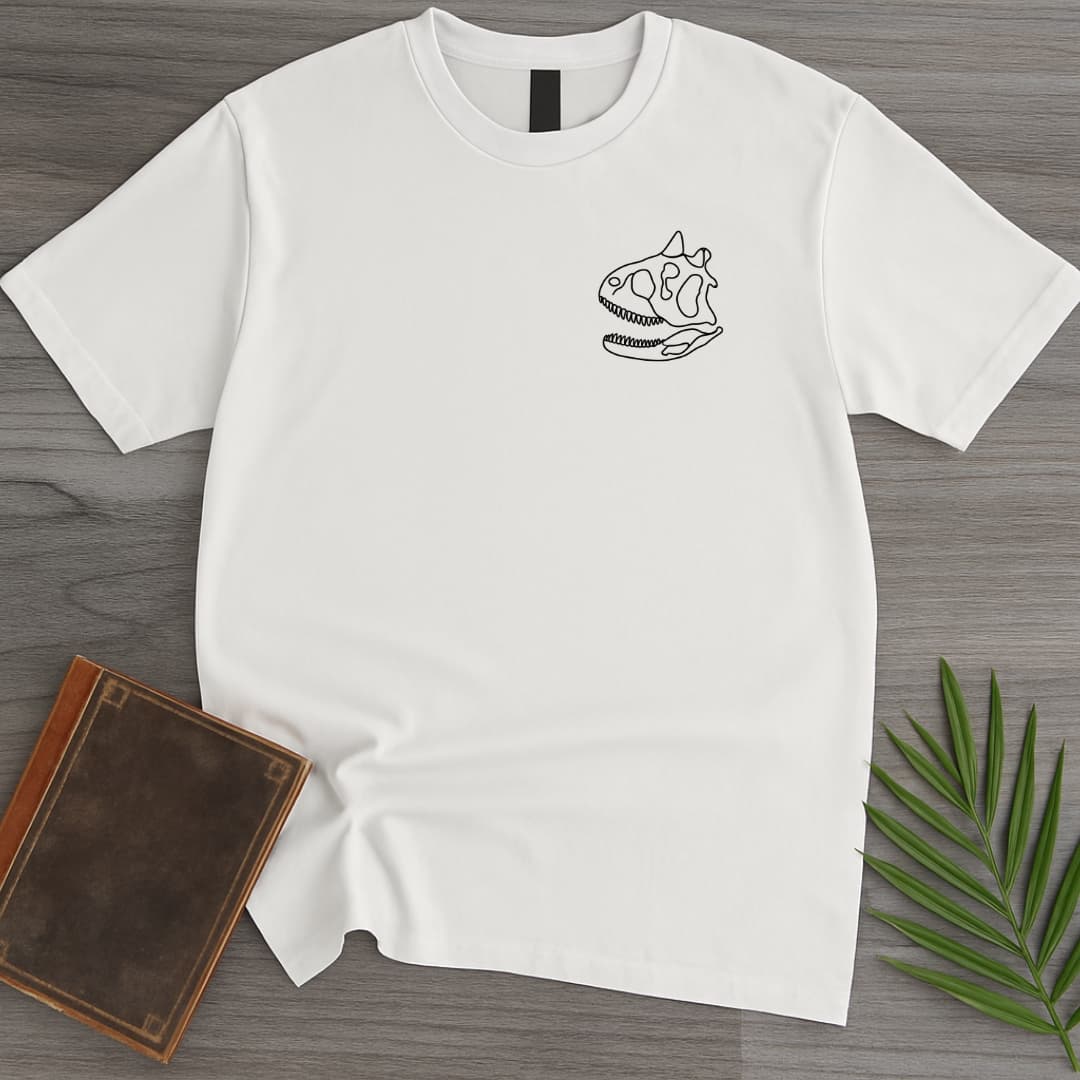 Simple Carnotaurus Line Art T Shirt Gift For Nature Lover