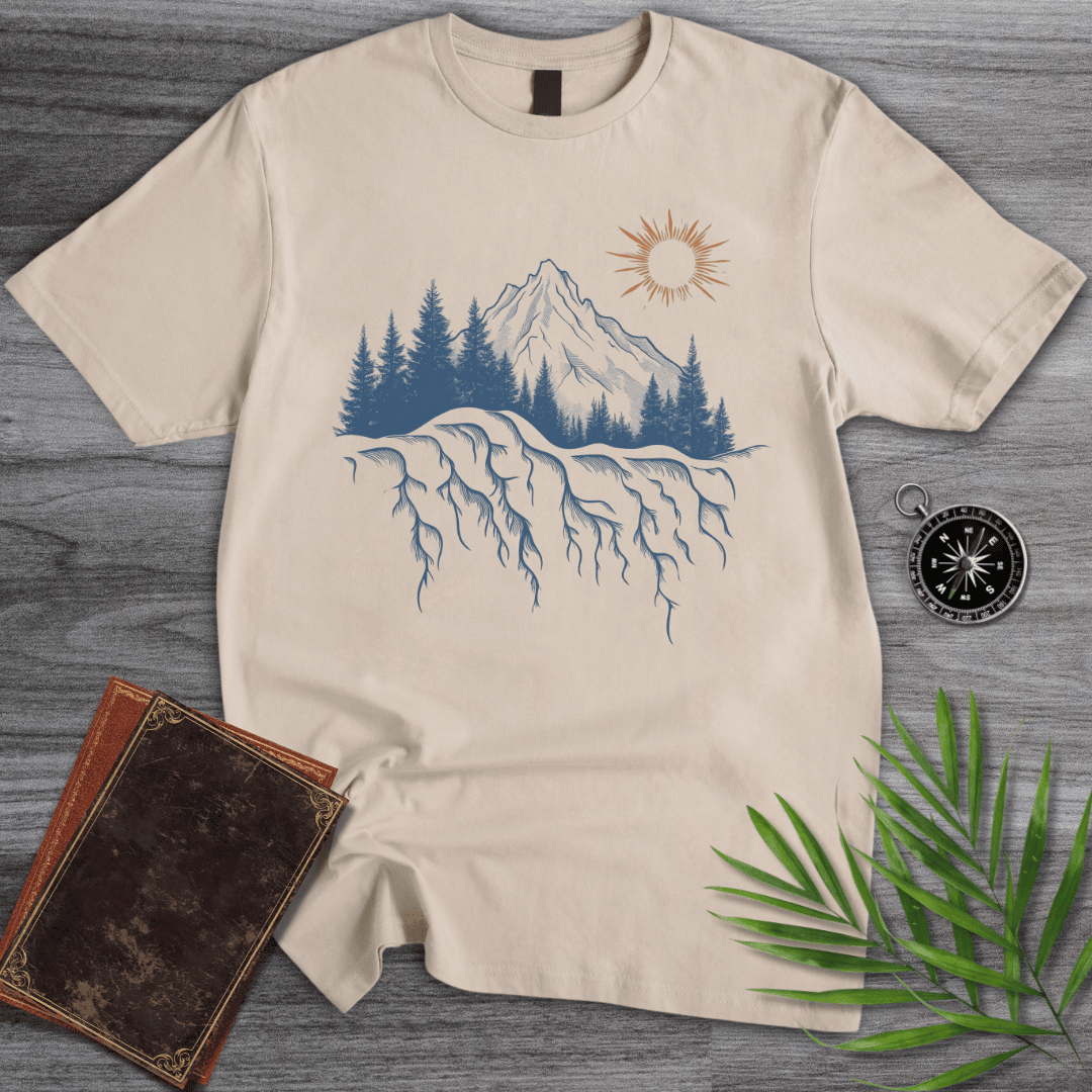 Mountain Pine Tree Roots T Shirt Gift For Nature Lover