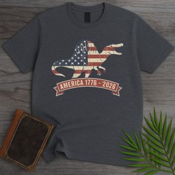 Patriotic Spinosaurus Americas 250th T Shirt Gift For Nature Lover