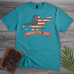 Patriotic Spinosaurus Americas 250th T Shirt Gift For Nature Lover