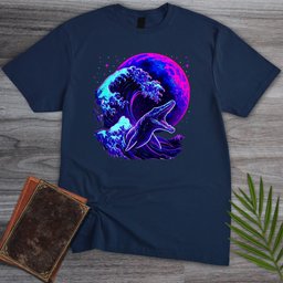 Mosasaur Cybermoon Wave T Shirt Gift For Nature Lover