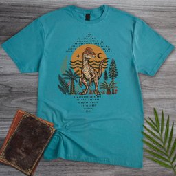 Mesozoic Deinonychus Wanderlust T Shirt Gift For Nature Lover