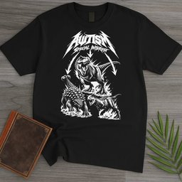 Metal Autism Dinosaur T Shirt Gift For Dinosaur Lover