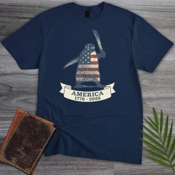 Patriotic Penguin Americas 250th T Shirt Gift For Nature Lover