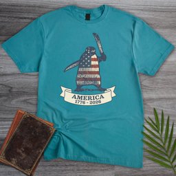 Patriotic Penguin Americas 250th T Shirt Gift For Nature Lover