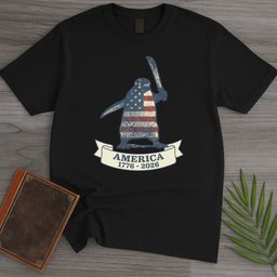 Patriotic Penguin Americas 250th T Shirt Gift For Nature Lover